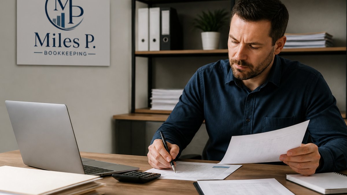 HVAC company owner managing cash flow for service jobs