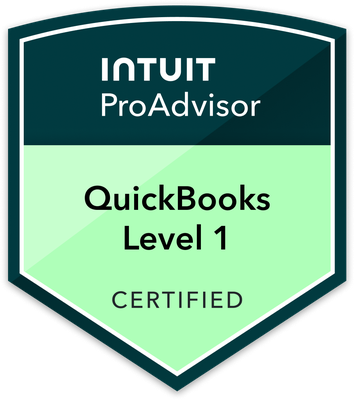 Intuit QuickBooks ProAdvisor Level 1 Certified